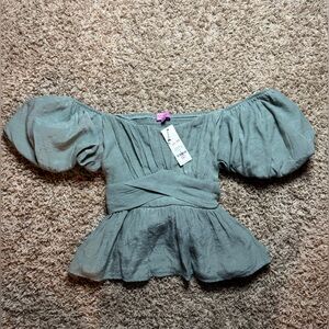 NWT Francescas- Miami Green Top